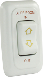 JR PRODUCTS 12075 SINGLE SLD-OUT SW ASS/BEZEL WH